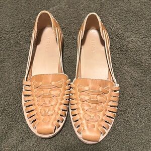 Like New Nisolo Huarache Sandal in Almond
